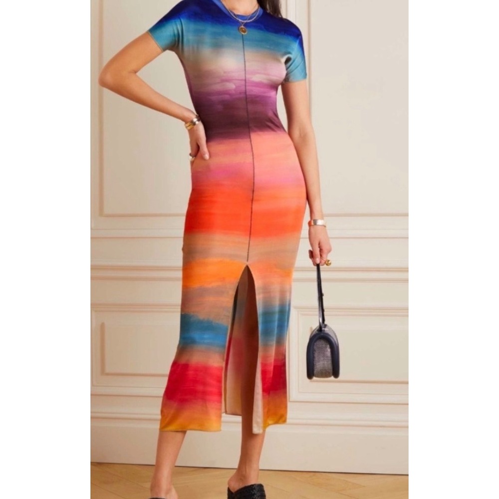 Marni Dark Side Of The Moon Ombre Midi Dress Flaminia Veronesi Size 44